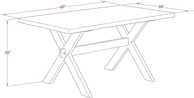 East West Furniture X626DR124-6 6 Piece Dining Table Set Contains a Rectangle - Image 18
