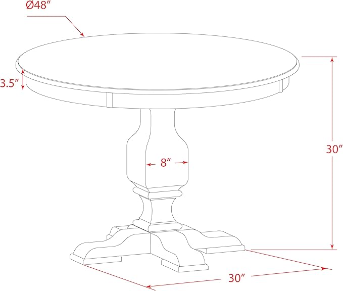 East West Furniture F3EL7-718 7 Piece Kitchen Table Set Consist of a Round - Image 15