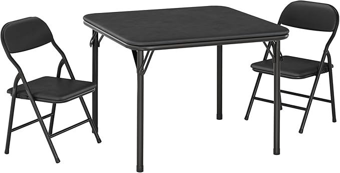 GarveeHome 3-Piece Kids Folding Table and Chairs Set, Toddlers Children's - Image 9