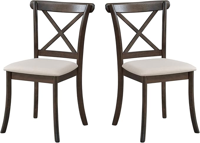 Wooden Dining Chairs Set of 2, Kitchen Chairs Upholstered Dining Chair - Image 6