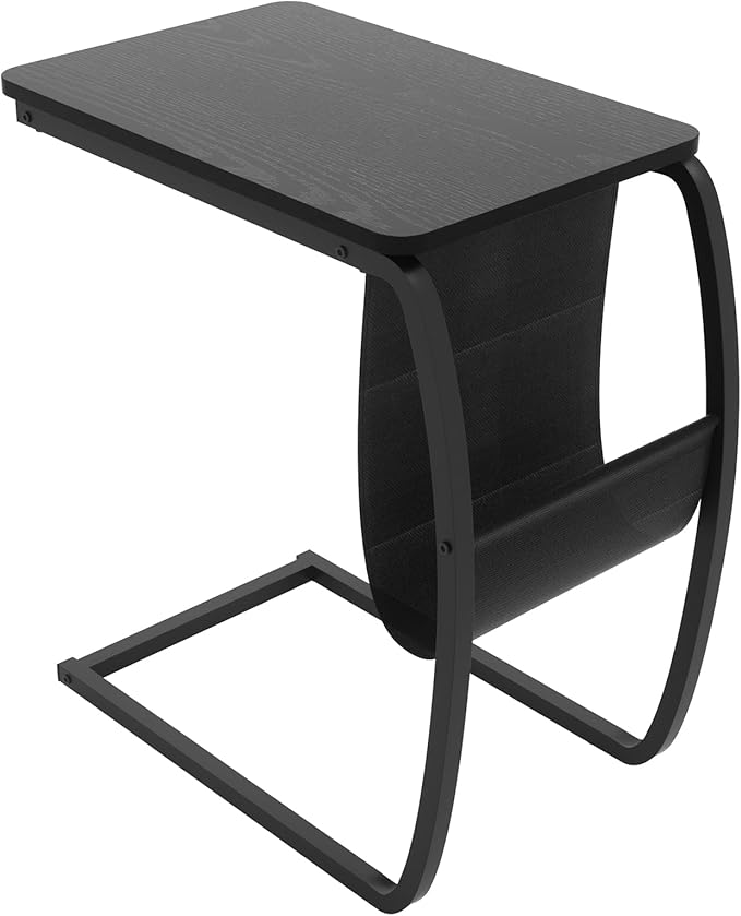 SRIWATANA Side End Tables Living Room, Vintage C-Shaped Laptop Table - Image 12