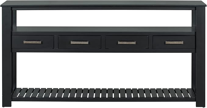 Ball & Cast 62.2“ Contemporary 4 Drawers Console Table, Long Entryway Table - Image 11