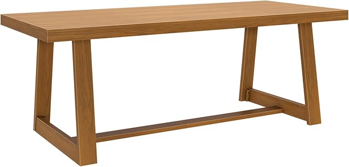 Plank+Beam 84 Inch Farmhouse Dining Table, Solid Wood Rustic Kitchen Table - Image 3