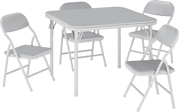 GarveeHome 5-Piece Kids Folding Table and Chairs Set, Toddlers Children's - Image 8