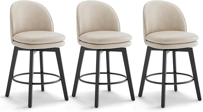 Counter Height Barstools 26 inch Upholstered Swivel Bar Stools by Kislot