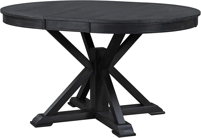 SogesPower 5-Piece Retro Dining Table Set, Round Farmhouse Kitchen Table Set - Image 7