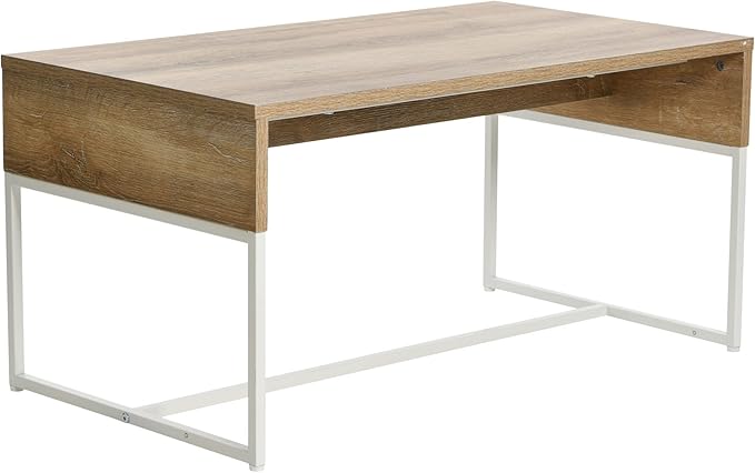 Household Essentials Wrap Rectangular Coffee Table Coastal Oak Rustic Wood - Image 5