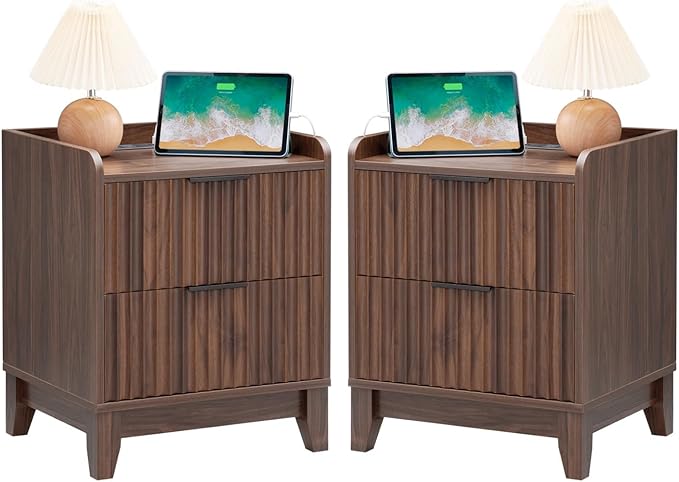 Wnutrees Fluted Nightstand by Wnutrees