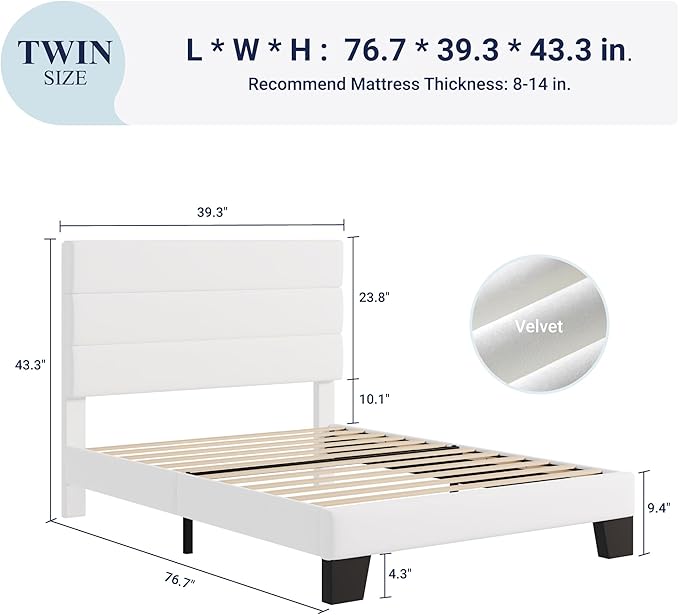 Allewie Twin Size Platform Bed Frame - Image 2