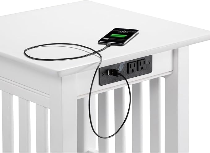 AFI, Mission End Table with Charging Station - Image 8