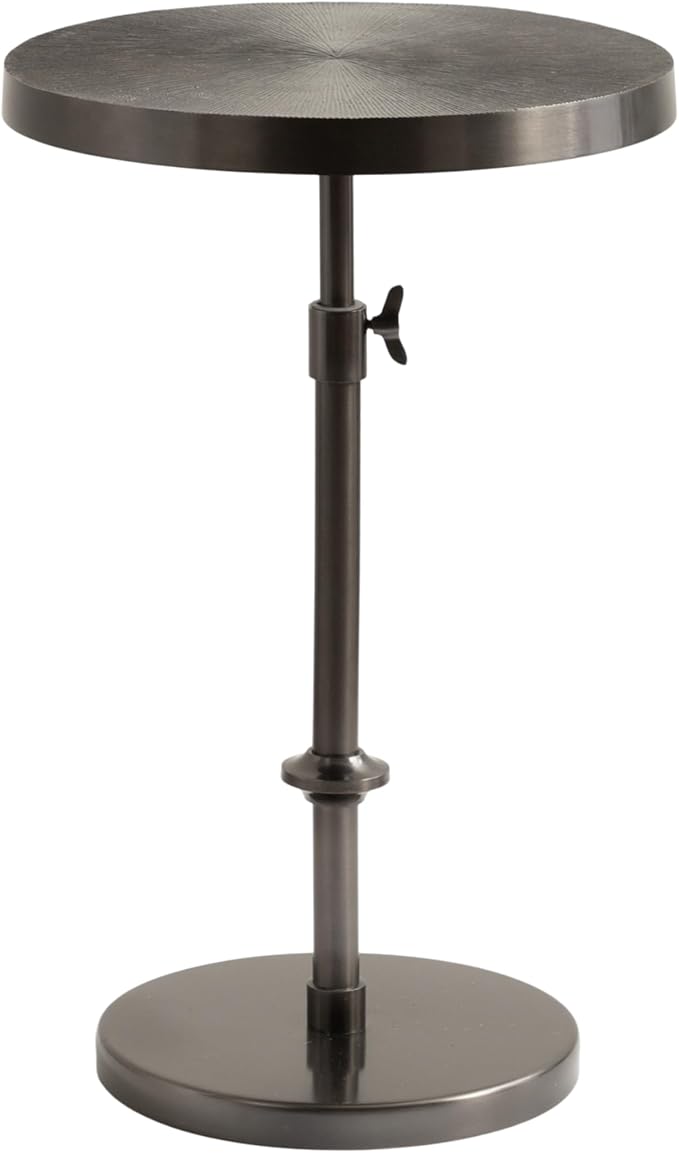 Kate and Laurel Engles Traditional Adjustable-Height Pedestal Side Table by KateandLaurel