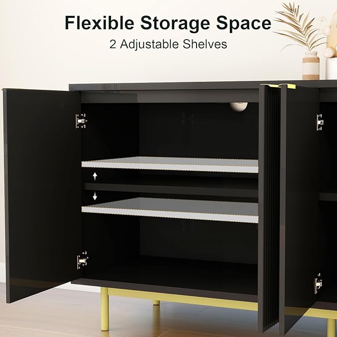 Vipbear Modern TV Stand for 65 Inch TV, Entertainment Center - Image 5