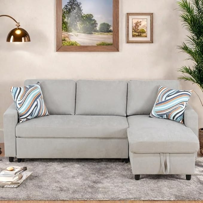 Sofa Bed Pull Out Couch, Convertible L Shaped Sleeper Sofa - Image 6