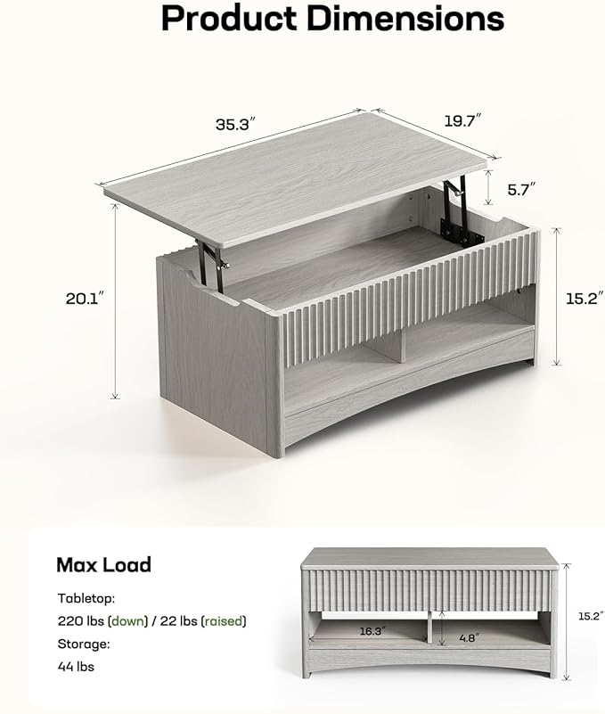 Marsail Lift Top Coffee Table - Image 2