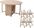 Wood Round Folding Dining Table by HOME