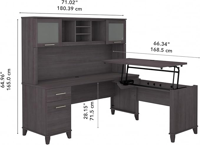 Bush Furniture Somerset 3 Position Sit to Stand L Shaped Desk - Image 3