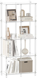 5-Tier Acrylic Bookshelf with 8 Cube Storage, 50.8" H, Easy Assembly by CRTERICX