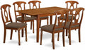 East West Furniture PSNA7-SBR-C 7 Piece Dinette Set Consist of a Rectangle by EastWestFurniture