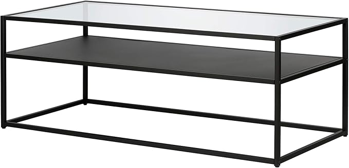 Ada 46'' Wide Rectangular Coffee Table in Blackened Bronze - Image 5