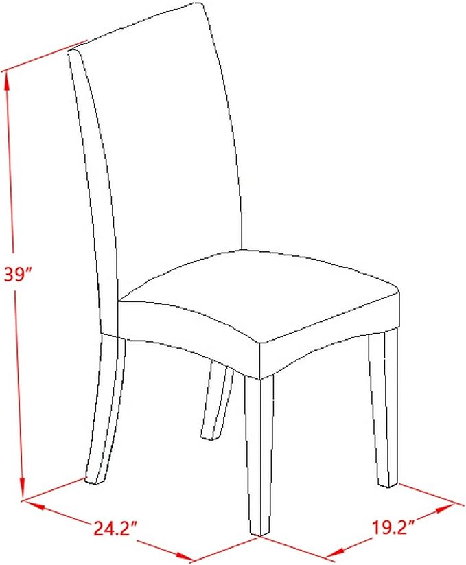 East West Furniture ANDR5-CAP-03 5 Piece Kitchen Table & Chairs Set Includes a - Image 14