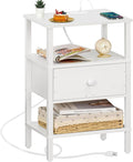 Lerliuo Nightstand with Charging Station and USB Ports, 3-Tier Storage End by Lerliuo