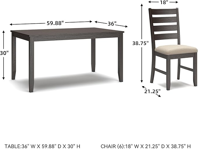 Signature Design by Ashley Rokane 20" Dining Room Table Set - Image 4