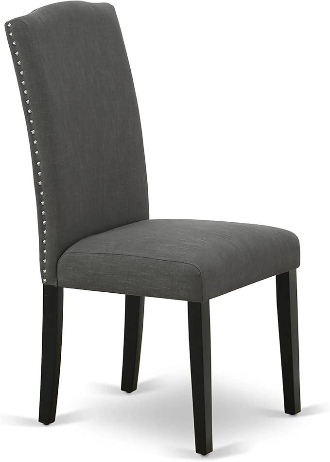 East West Furniture SHEN3-BLK-20 3 Piece Dining Room Set Contains a Round - Image 4
