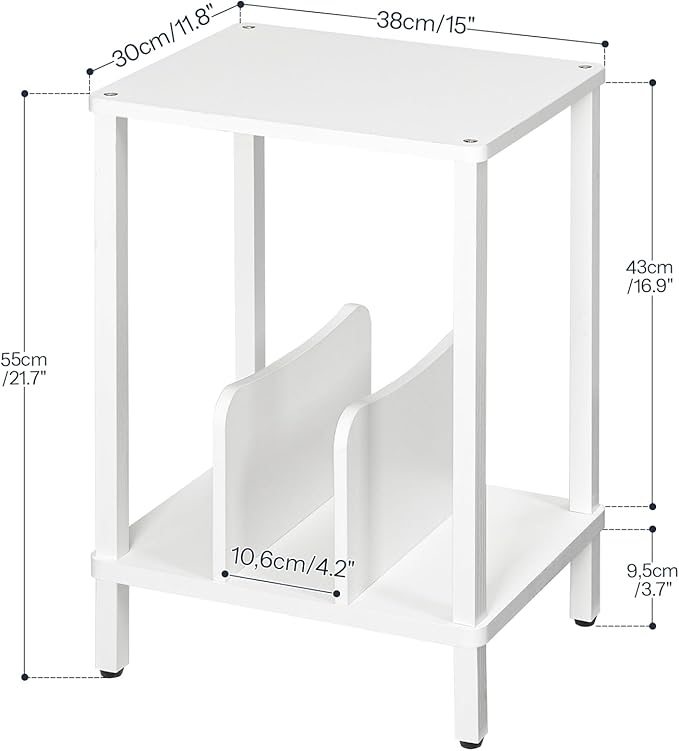 HOOBRO Record Player Stand, 2-Tier End Table, Vinyl Record Turntable Stand - Image 3