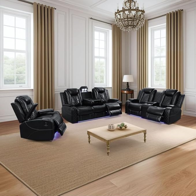 Electric Power Recliner Chair/Loveseat/Sofa Living Room, Comfy Home Theater - Image 6