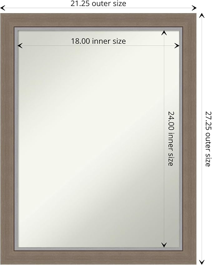 Amanti Art Brown Bathroom Mirror - Image 4