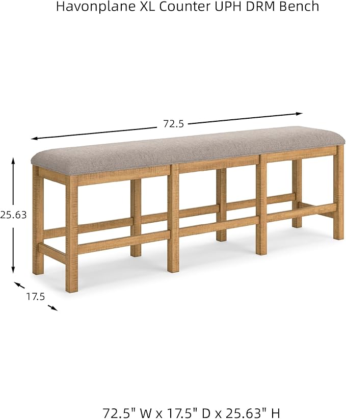 Signature Design by Ashley Havonplane 72" Counter Height Dining Bench - Image 3