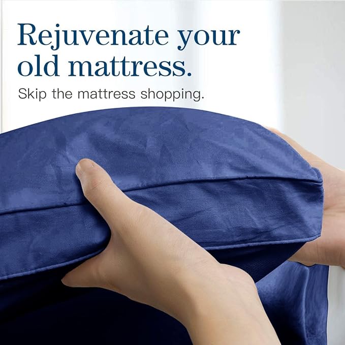 COONP Queen Mattress Topper, Extra Thick Pillowtop, Cooling Plush Mattress Pad - Image 4