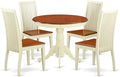 East West Furniture ANIP5-BMK-W 5 Piece Dining Table Set by EastWestFurniture