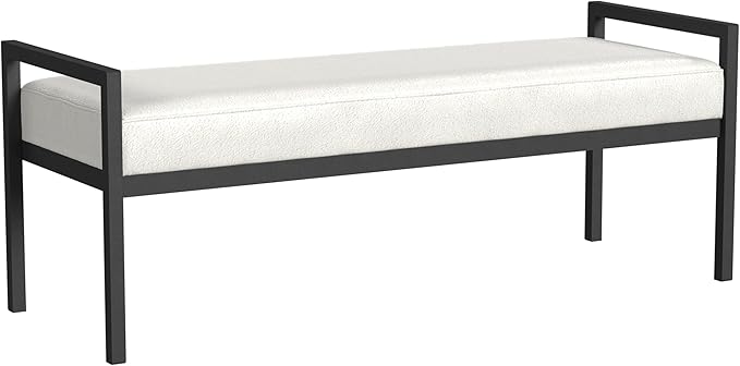 HomePop Modern Metal Bench|Bench by HomePop