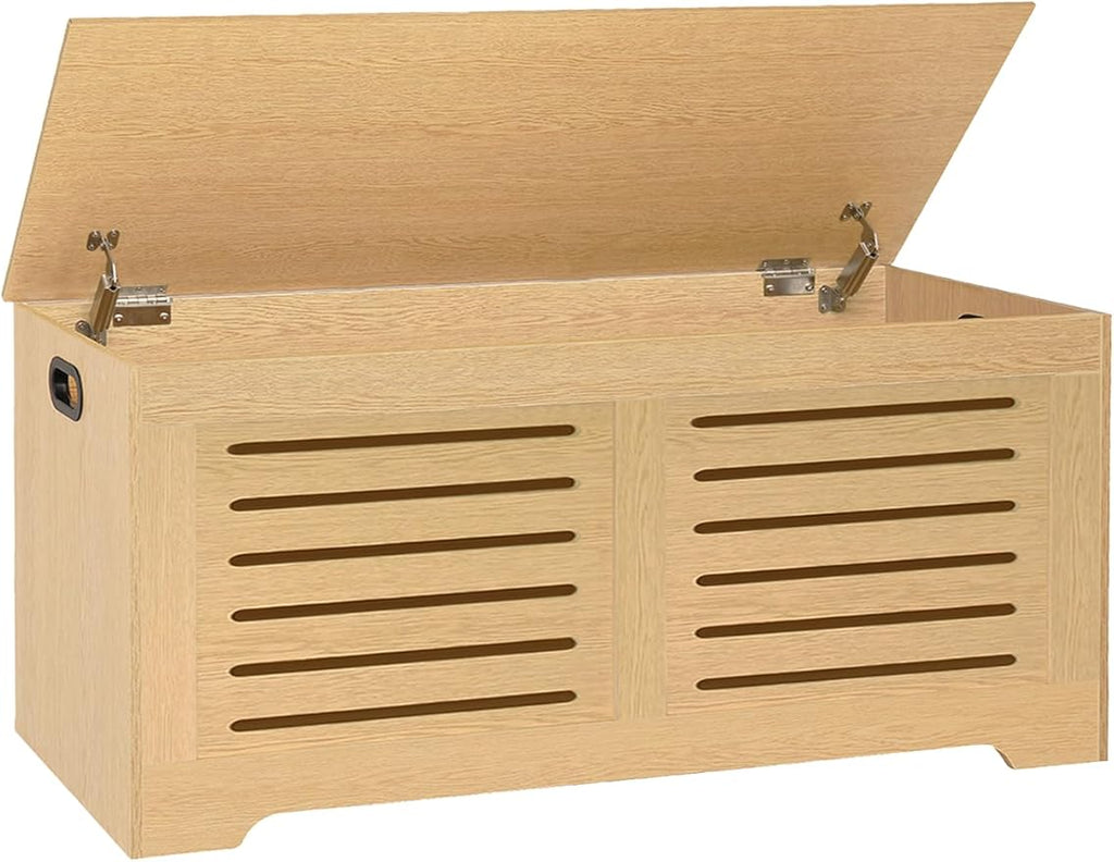 DINZI LVJ Storage Chest, 43.3”Wooden Storage Box by DINZILVJ