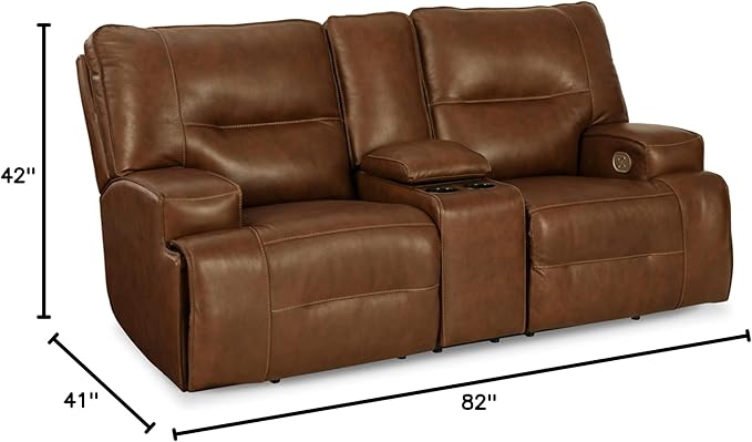 Signature Design by Ashley Francesca Modern Tufted Leather Power Reclining - Image 3
