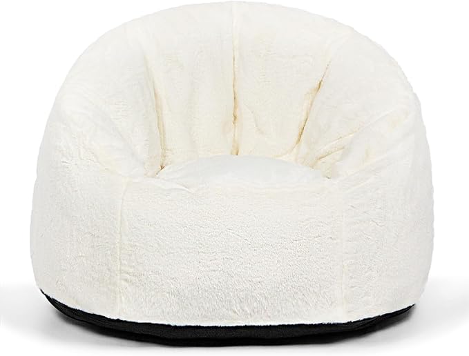 N&V Medium Shell Bean Bag Chair, Adult Size Bean Bag Sack, Foam Filling - Image 3