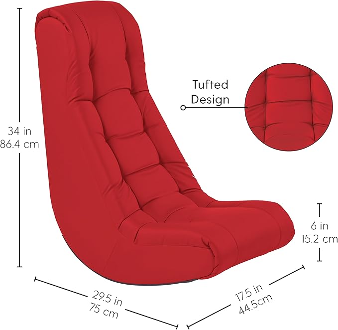 Factory Direct Partners Soft Tufted Floor Rocker - Image 3