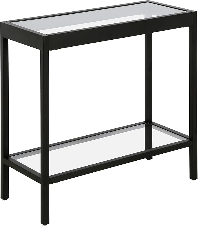 Henn&Hart 24" Wide Rectangular Rectangular Side Table in Blackened Bronze - Image 5