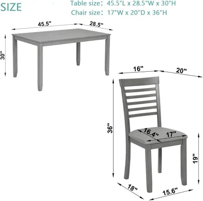 5-Piecern Dining Table Set, Kitchen Set - Image 7