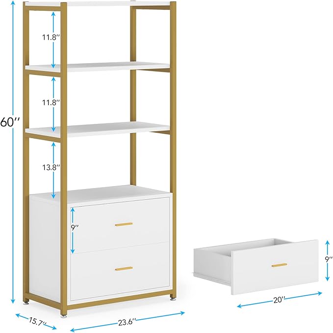Tribesigns Bookcase, 4-Tier Bookshelf - Image 2