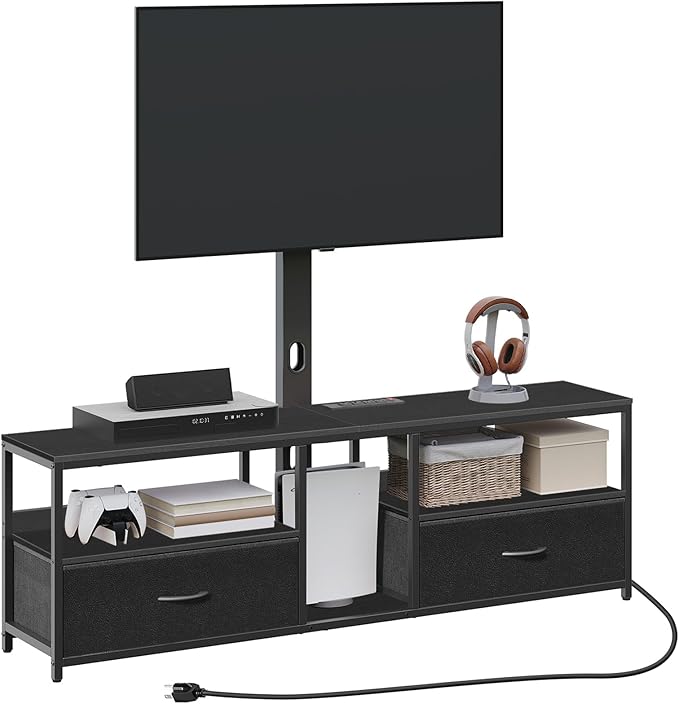 TV Stand with Mount for up to 65", Entertainment Center with Switch-Controlled by MAHANCRIS