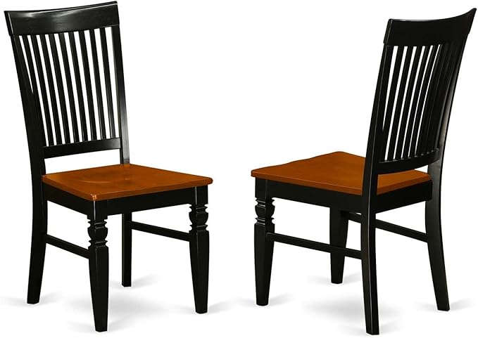 East West Furniture SUWE5-BCH-W 5 Piece Dining Set Includes a Round Dining Room - Image 3