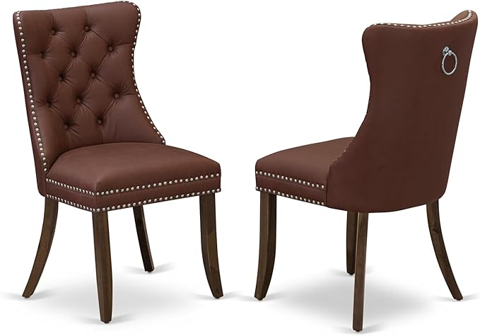 I5DA5-50N-26 5-Pc Kitchen Table Set Contain a Wooden Table and 4 Burgundy - Image 4