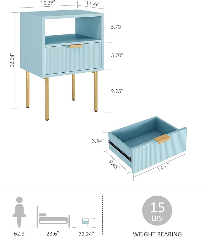 Nightstand, Morden Bedside Table - Image 2