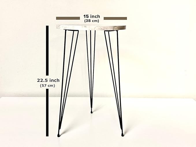 PAK HOME Set of 2 End Tables Round Wood Sofa Side Coffee Tables - Image 2