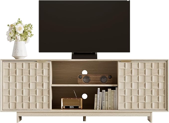 COLAMY TV Stand with Two Doors, Entertainment Center 59" with Adjustable - Image 11