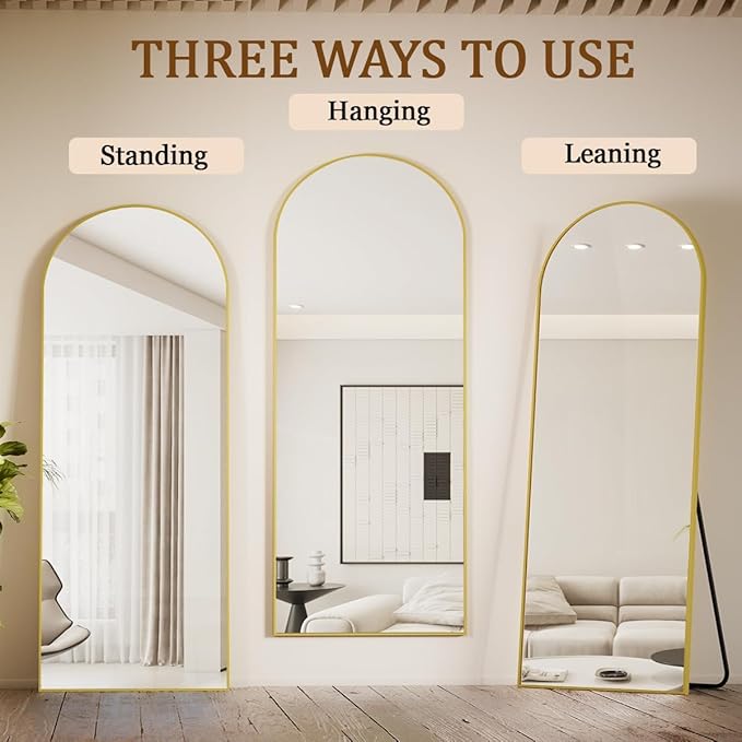 Koonmi Full Length Mirror, Standing Hanging or Leaning Full Body Mirror - Image 4