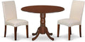 East West Furniture DLDR3-MAH-01 3 Piece Kitchen Table & Chairs Set Contains a by EastWestFurniture