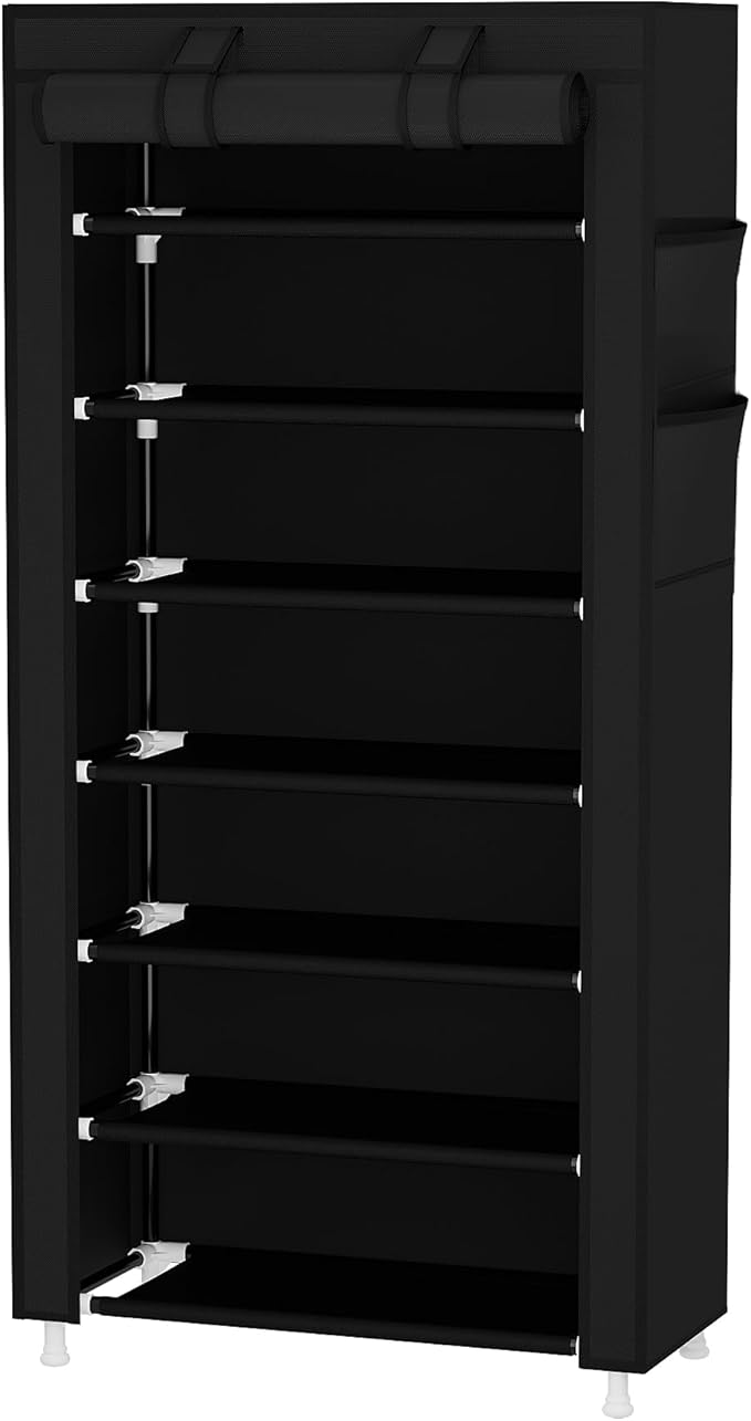 Calmootey 7 Tier Shoe Rack Organizer, Portable Shoe Shelf - Image 4